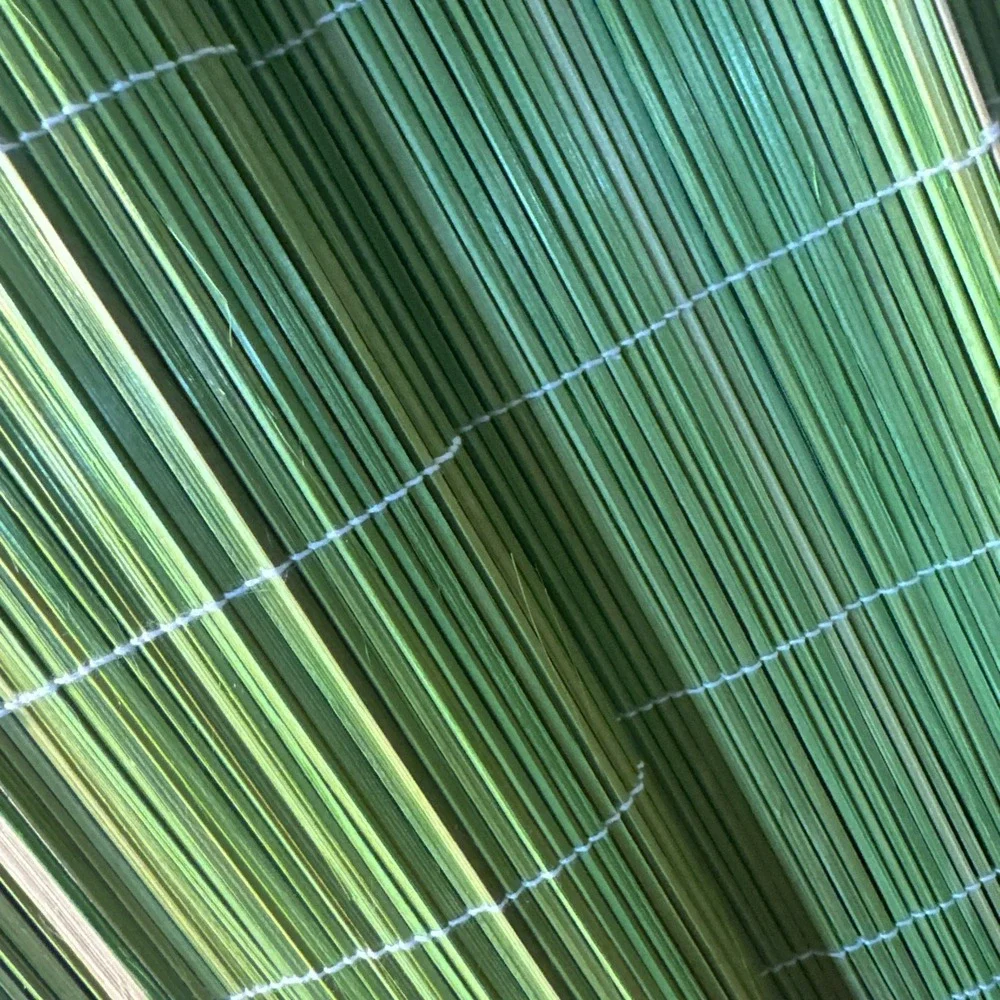Vtg Bright Pink+Green Bamboo Wooden Stick Matchstick Placemats 17